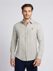 U.S. Polo Assn. Grey Mini Houndstooth Shirt - Image 1 of 9