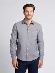 U.S. Polo Assn. Blue Herringbone Crosshatch Textured Shirt - Image 1 of 9