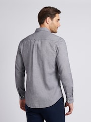 U.S. Polo Assn. Blue Herringbone Crosshatch Textured Shirt - Image 4 of 9