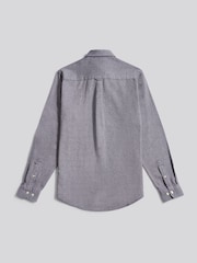 U.S. Polo Assn. Blue Herringbone Crosshatch Textured Shirt - Image 7 of 9