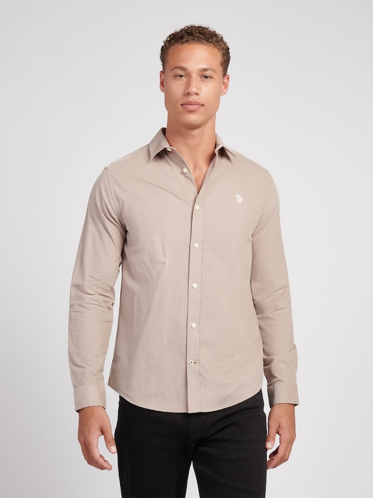 U.S. Polo Assn. Natural Textured Corduroy Shirt - Image 1 of 8