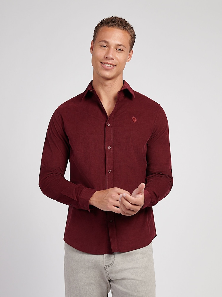 U.S. Polo Assn. Purple Textured Corduroy Shirt - Image 1 of 9