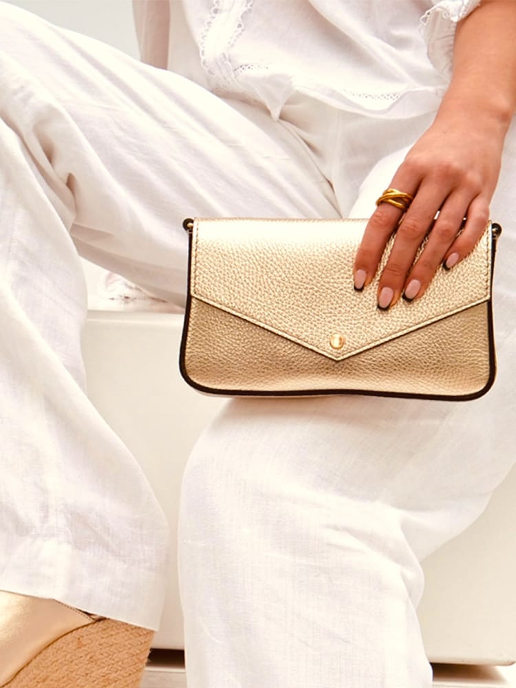 zlata (barva); zlato - Apatchy The Munro Leather Shoulder Bag - Slika 1 iz 5 zlata (barva); zlato - Apatchy The Munro Leather Shoulder Bag - Slika 1 iz 5