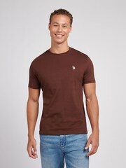 U.S. Polo Assn. Brown Mens Back Graphic T-Shirt - Image 1 of 10