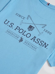 U.S. Polo Assn. Bright Blue Mens Back Graphic T-Shirt - Image 9 of 9