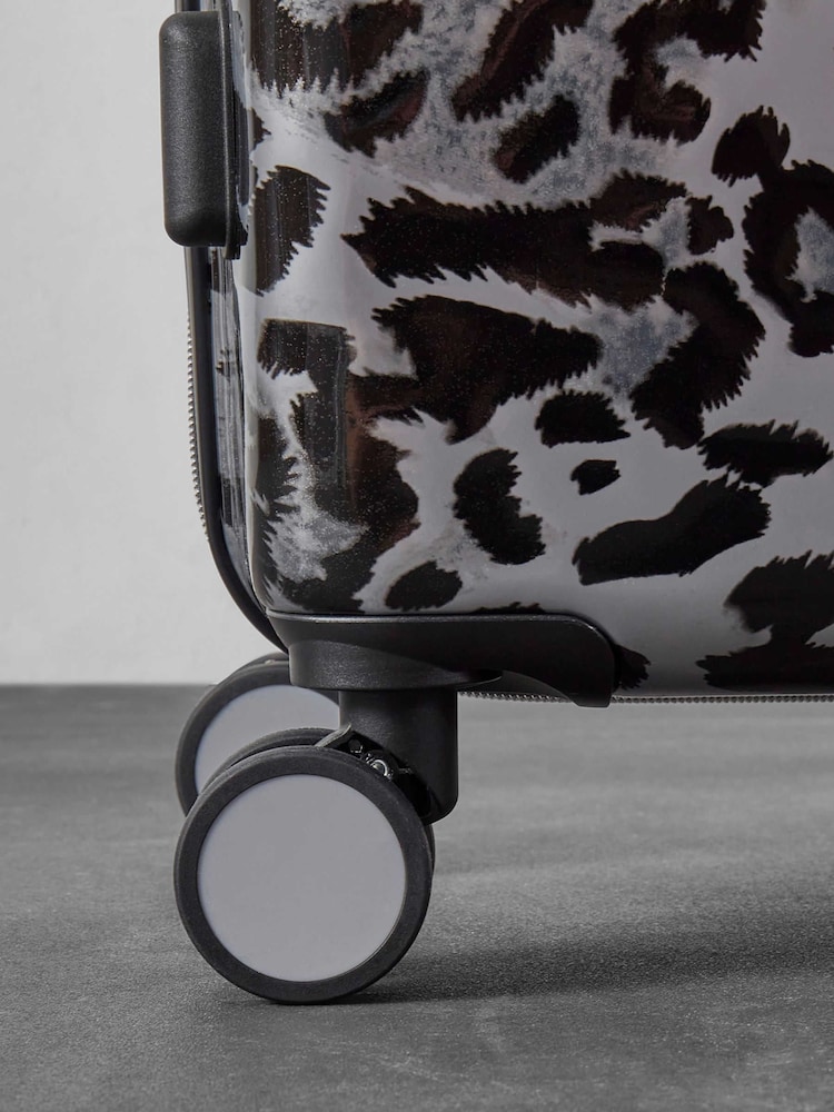 Rock Luggage Savannah Cabin Snow Leopard Suitcase - Image 2 of 5 Rock Luggage Savannah Cabin Snow Leopard Suitcase - Image 2 of 5