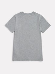 New Balance Grey Jersey Stacked Logo T-Shirt - Image 7 of 8