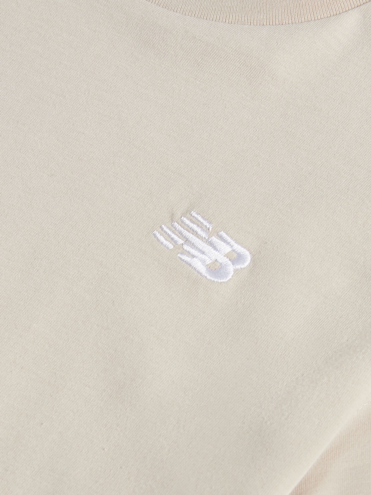 New Balance Brown Jersey Small Logo Cotton T-Shirt - Image 8 of 8