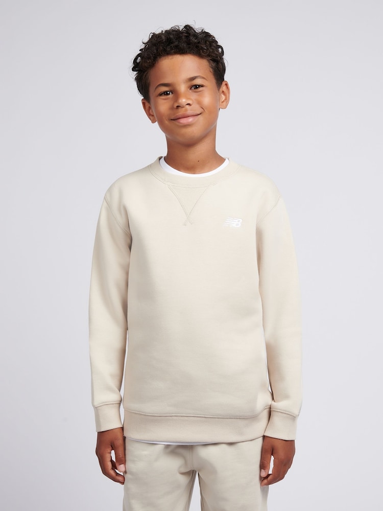 New Balance Brown Small Logo Sweatshirt - Image 1 of 8