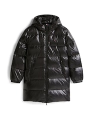 Tommy Hilfiger Black Relaxed Hooded Puffer Jacket - Image 5 of 5