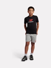 Juoda - „New Balance“ marškinėliai su „Jersey Stacked Logo“ logotipu - 5 paveikslėlis iš 8
