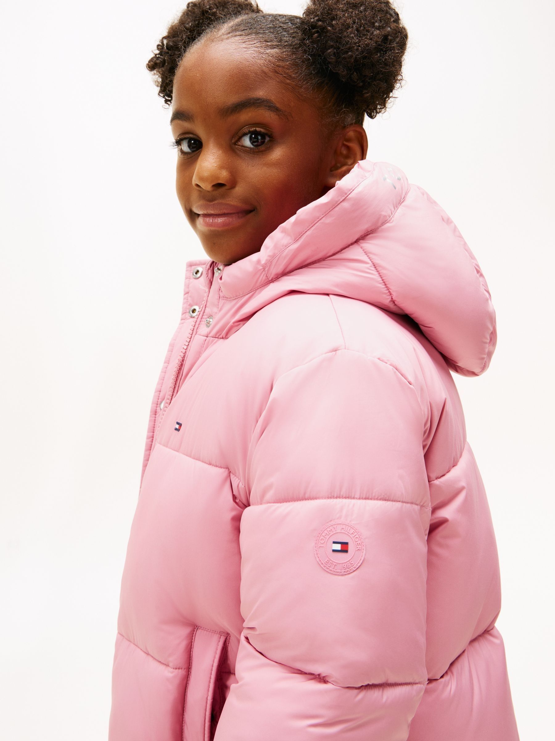 Buy Tommy Hilfiger Pink Relaxed Hooded Puffer Jacket from Next USA