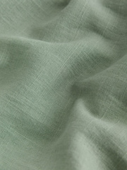 Sage Green Smart Front Linen Blend Wide Leg Trousers - Image 2 of 3