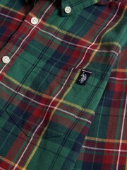 U.S. Polo Assn. Green Checked Buttondown Pocket Shirt - Image 8 of 9