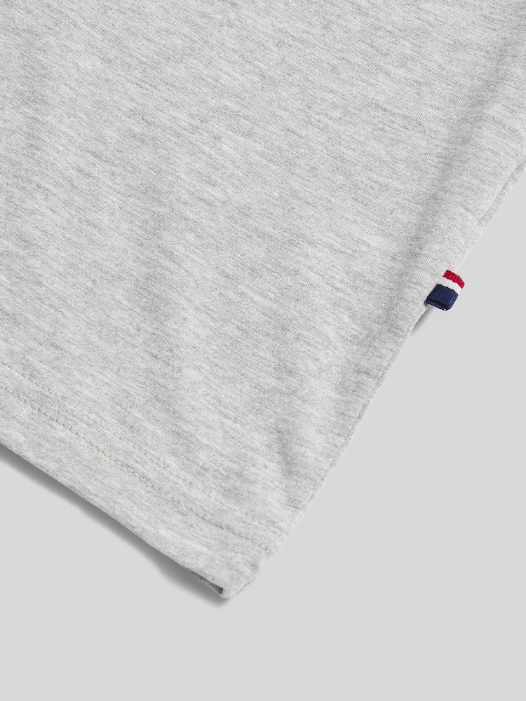 U.S. Polo Assn. Grey Texture Double Horsemen T-Shirt - Image 8 of 8 U.S. Polo Assn. Grey Texture Double Horsemen T-Shirt - Image 8 of 8