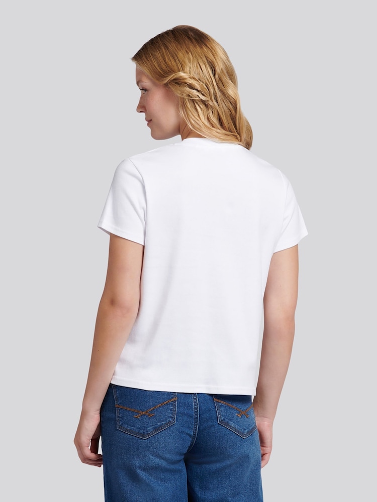 U.S. Polo Assn. White Wreath Graphic T-Shirt - Image 2 of 7 U.S. Polo Assn. White Wreath Graphic T-Shirt - Image 2 of 7