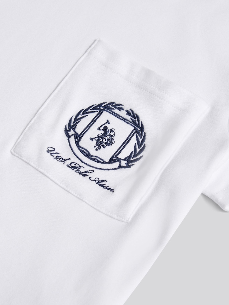 U.S. Polo Assn. White Wreath Graphic T-Shirt - Image 7 of 7 U.S. Polo Assn. White Wreath Graphic T-Shirt - Image 7 of 7