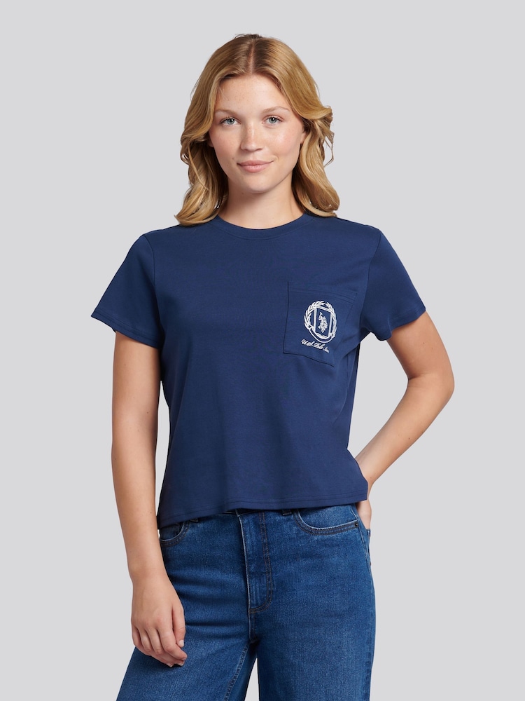 U.S. Polo Assn. Blue Wreath Graphic T-Shirt - Image 1 of 7 U.S. Polo Assn. Blue Wreath Graphic T-Shirt - Image 1 of 7