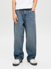 JACK & JONES Junior Blue Ron Extra Baggy Fit Jeans - Image 1 of 7