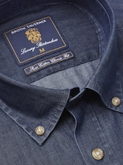 Brook Taverner Blue Chambray Cotton Shirt - Image 2 of 3