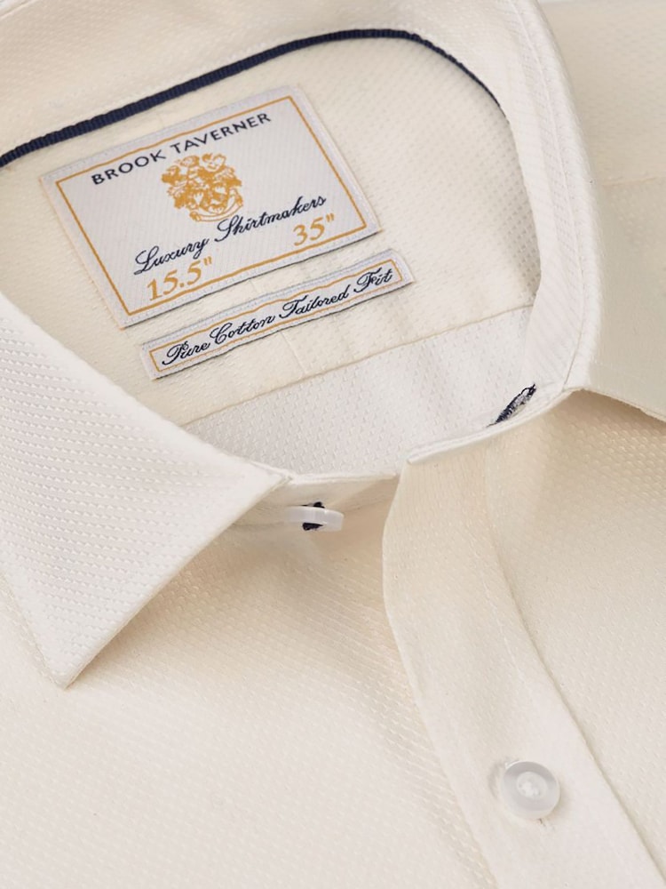 Brook Taverner Cream Single Cuff Shirt - Image 2 of 3