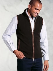 Brook Taverner Brown Fleece Gilet - Image 1 of 4
