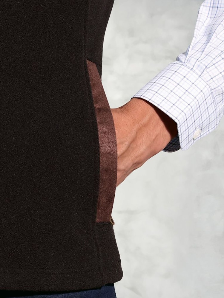 Brook Taverner Brown Fleece Gilet - Image 4 of 4