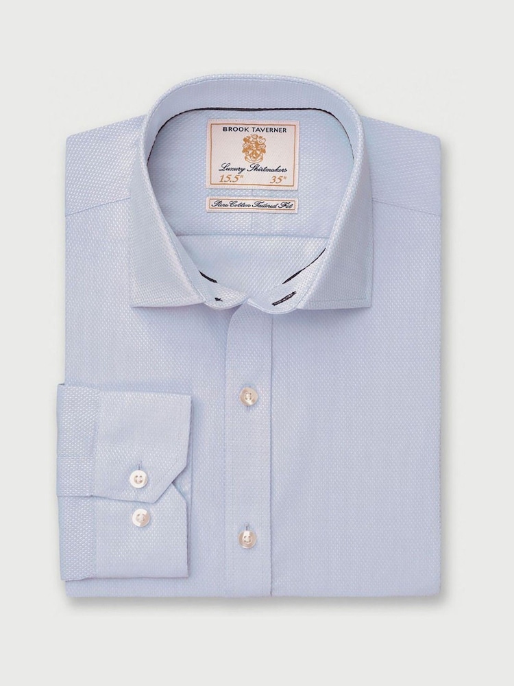 Brook Taverner Blue Single Cuff Shirt - Image 1 of 3