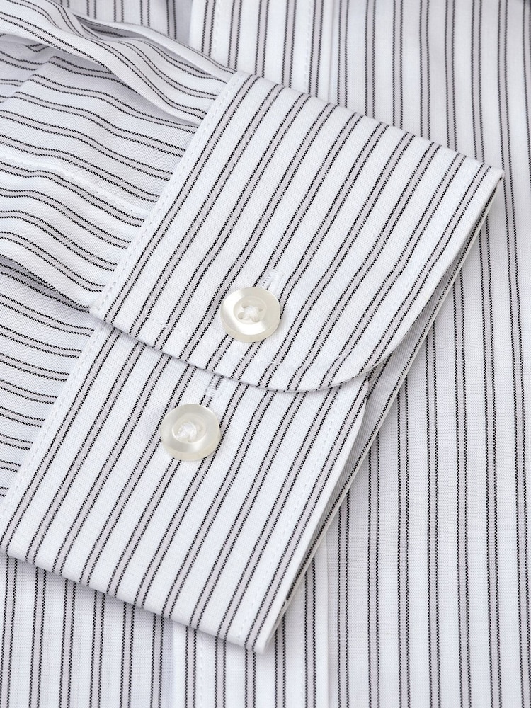 Brook Taverner White Stripe Cotton Shirt - Image 3 of 3