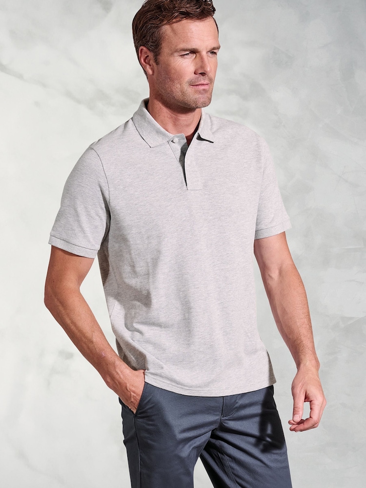 Brook Taverner Pure Cotton Pique Polo Shirt - Imagen 1 de 4