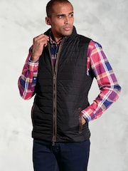 Brook Taverner Black Quilted Puffer Gilet - Image 1 of 4