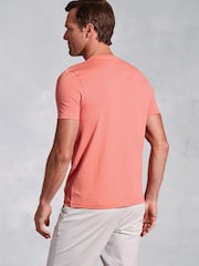 Brook Taverner Orange Pure Cotton Jersey T-Shirt - Image 2 of 3