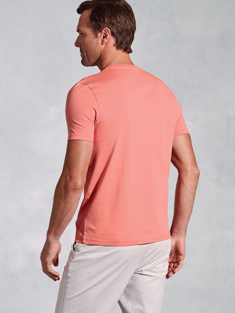 Brook Taverner Orange Pure Cotton Jersey T-Shirt - Image 2 of 3