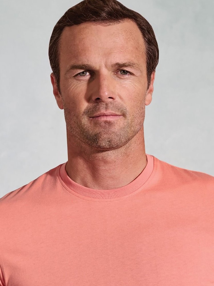 Brook Taverner Orange Pure Cotton Jersey T-Shirt - Image 3 of 3