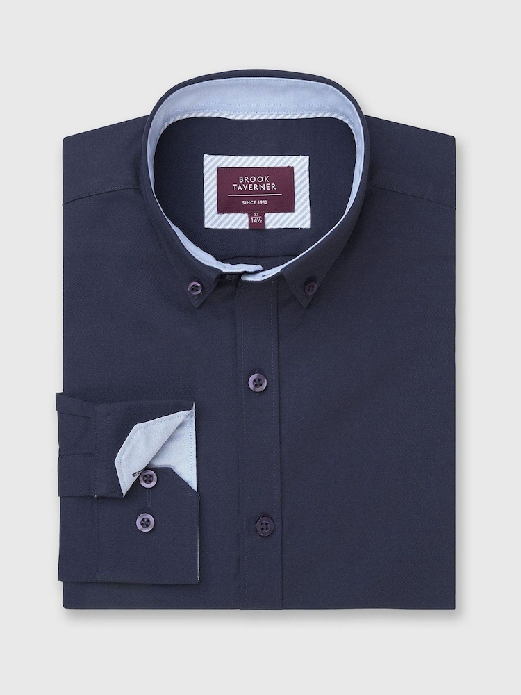 Brook Taverner Stretch Oxford Cotton Shirt - صورة 1 من 3