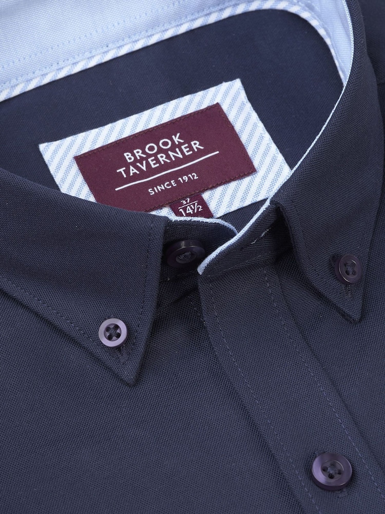 Brook Taverner Stretch Oxford Cotton Shirt - صورة 2 من 3