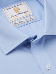 Brook Taverner Blue Double Cuff Poplin Cotton Shirt - Image 2 of 3