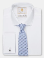 Brook Taverner White Double Cuff Poplin Cotton Shirt - Image 1 of 3