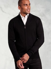 Brook Taverner Black Zip Through Cardigan - Image 1 of 3