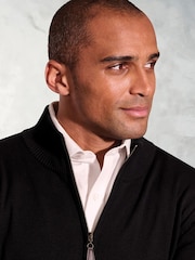 Brook Taverner Black Zip Through Cardigan - Image 3 of 3