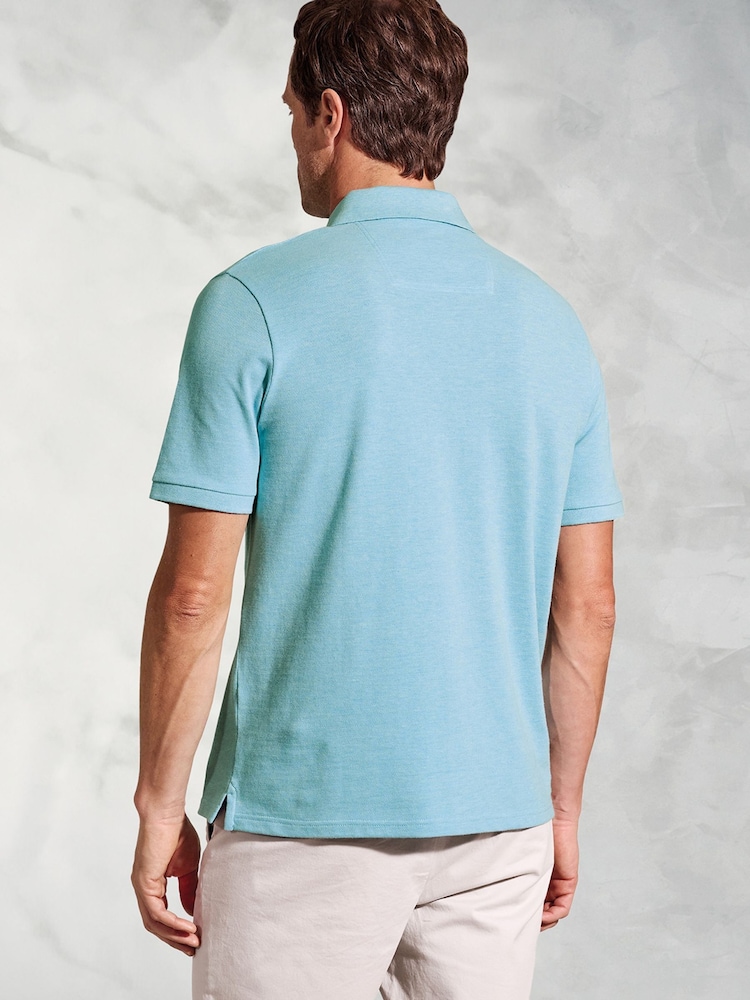 Brook Taverner Pure Cotton Pique Polo Shirt - صورة 2 من 4
