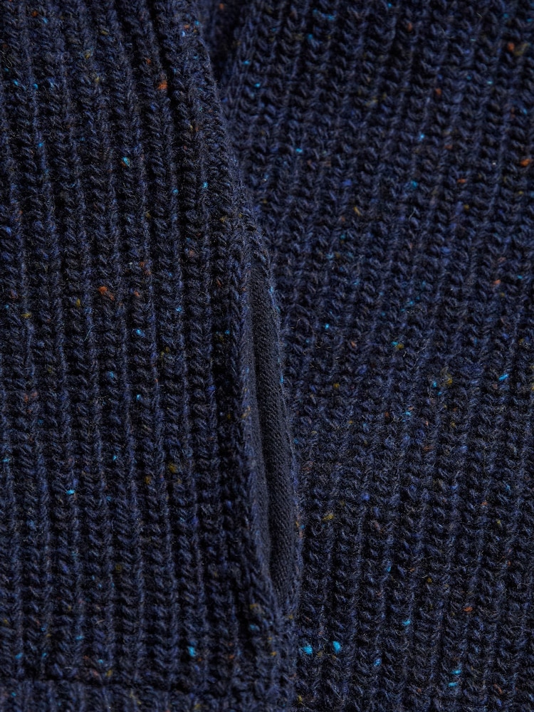 Celtic & Co. Blue Donegal Ribbed Sleeveless Cardigan - Image 11 of 11