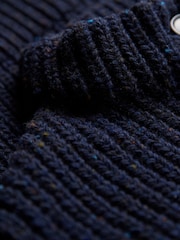Celtic & Co. Blue Donegal Ribbed Sleeveless Cardigan - Image 8 of 11