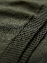 Celtic & Co. Green Fine Knit Merino Drape Cardigan - Image 7 of 9