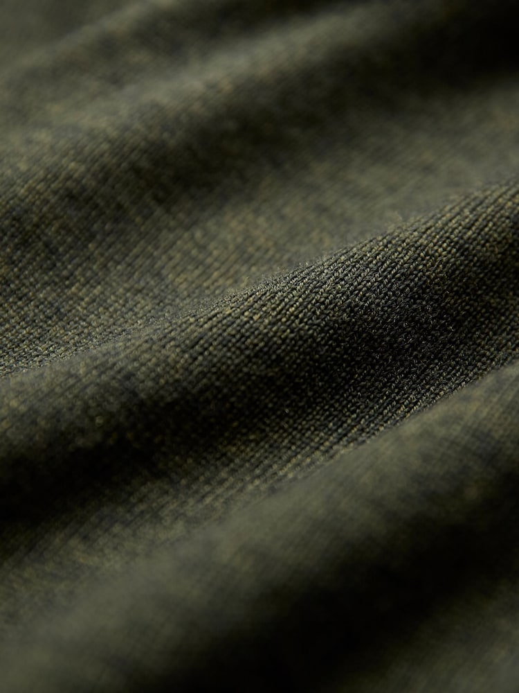 Celtic & Co. Green Fine Knit Merino Drape Cardigan - Image 9 of 9