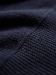Celtic & Co. Blue Roll Neck Drop Sleeve Lambswool Jumper - Image 6 of 7