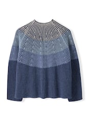 Celtic & Co. Blue Faded Funnel Neck Jumper - Image 3 of 3
