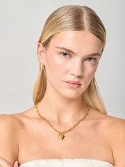 Aela Herzhalskette aus goldfarbenem Edelstahl - Bild 1 von 3