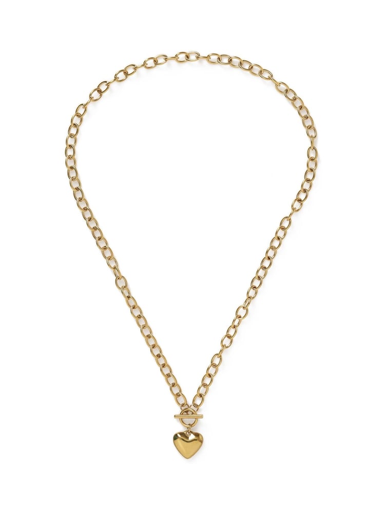 Aela Herzhalskette aus goldfarbenem Edelstahl - Bild 2 von 3