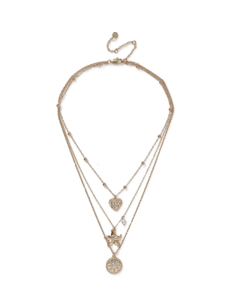 Aela Goldfarben mehrreihige Seestern-Halskette - Bild 2 von 3